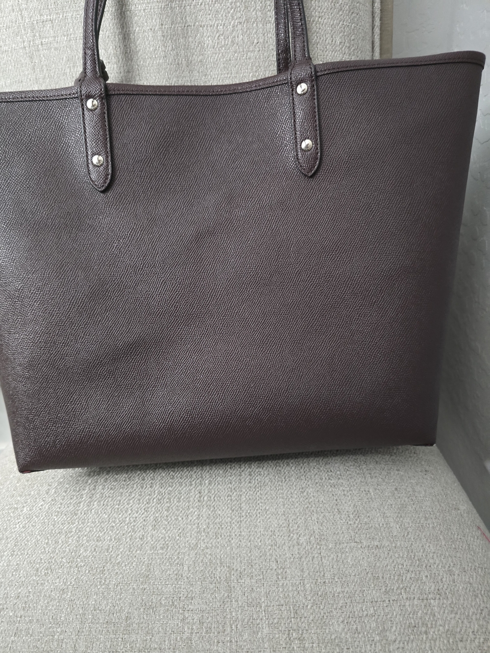 EUC Coach Reversible City Tote Bag – Burgundy & Pink Plaid - Picture 12 of 16